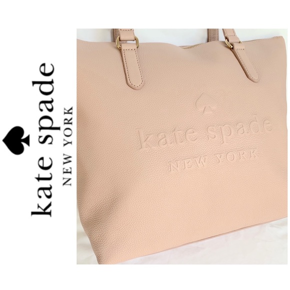 NWT Kate Spade genuine pebble leather logo tote - Picture 5 of 7